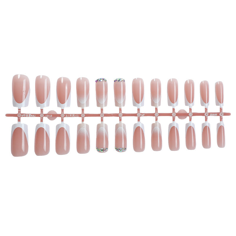 Premium Press-On Nail Set with Ombre and Gem Accents Acalora