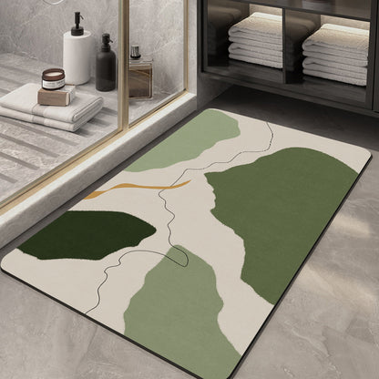 Contemporary Geometric Bath Rug Acalora