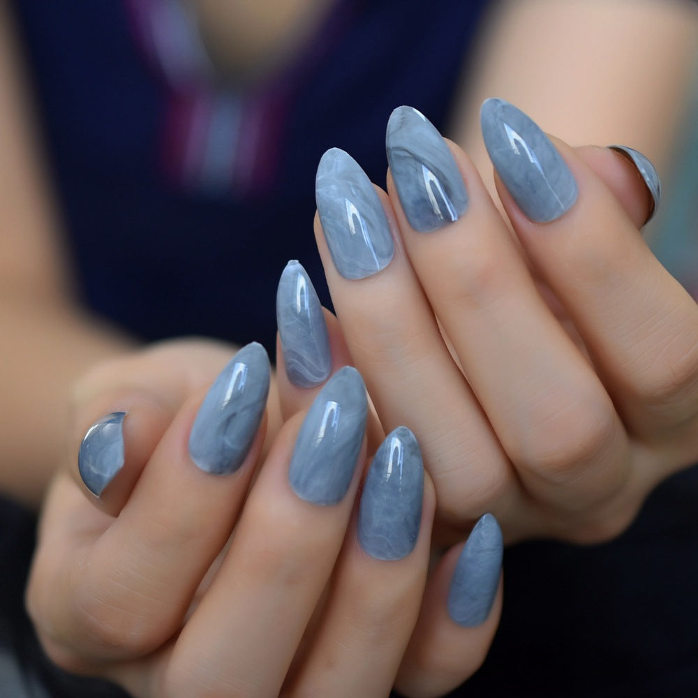 Elegant Marble Effect Press-On Nail Tips Acalora