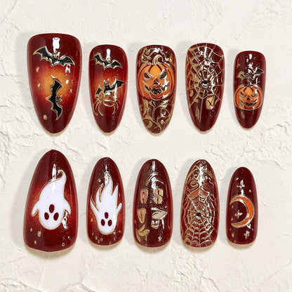Halloween-Themed Decorative Press-On Nails Acalora