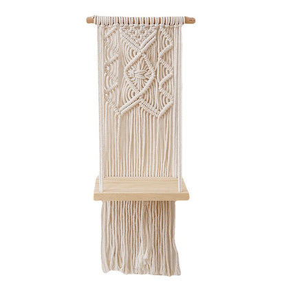 Macramé Wall Hanging Planter Shelf Acalora