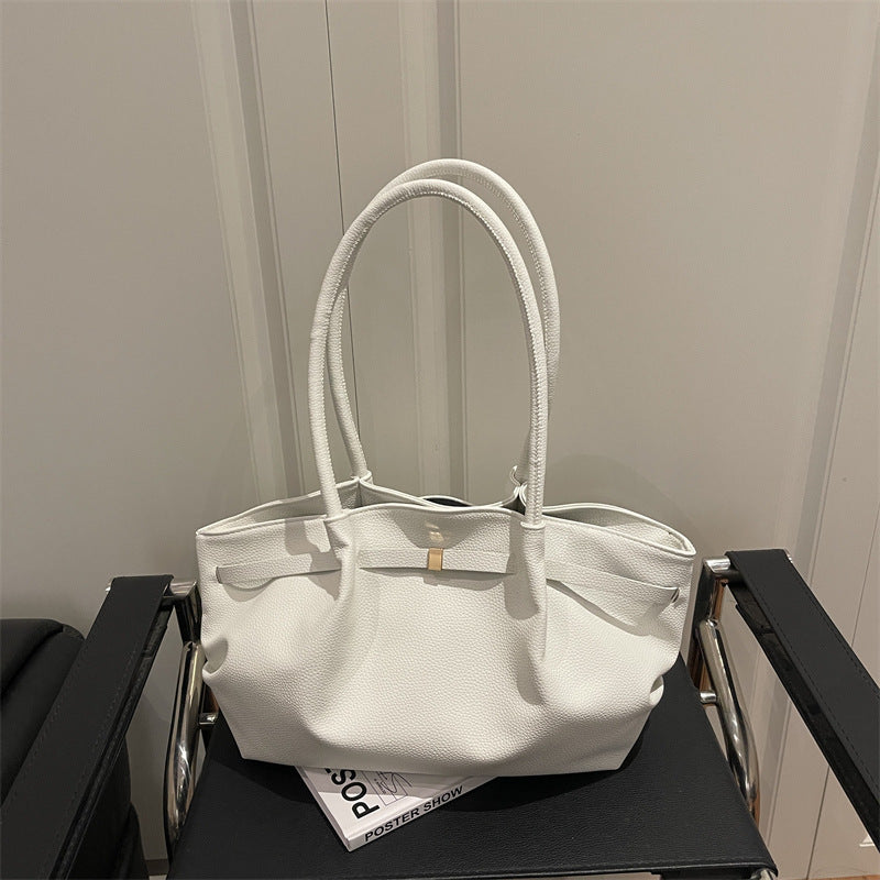 Premium Soft Leather Handheld Tote Bag Acalora