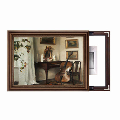 Framed Garden Scene Artwork