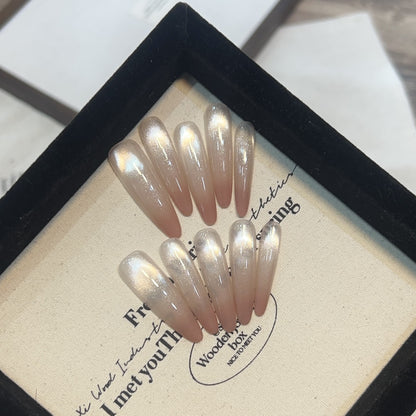 Stiletto Press-On Nail Set with Glitter Finish Acalora