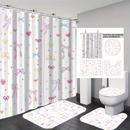 Bunny-Themed Digital Bathroom Decor Set