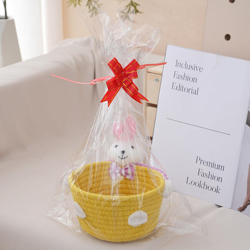 Cozy storage basket with bear motif Acalora