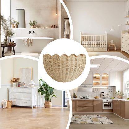 Handcrafted Basket in Shell Design Acalora