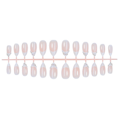 Elegant Press-On Nail Set with Pearlescent Accents Acalora