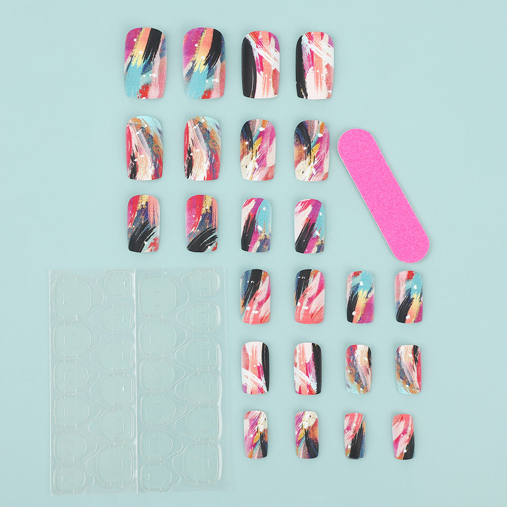 Nail Art Set with Creative Color Patterns Acalora