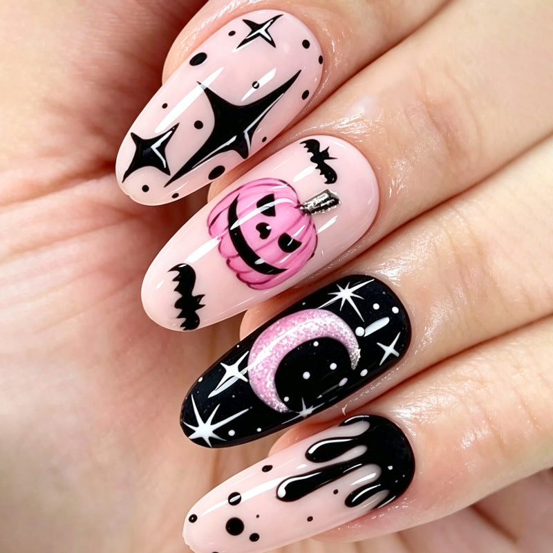 Creative Nail Art Set with Halloween Motif and Charming Designs Acalora