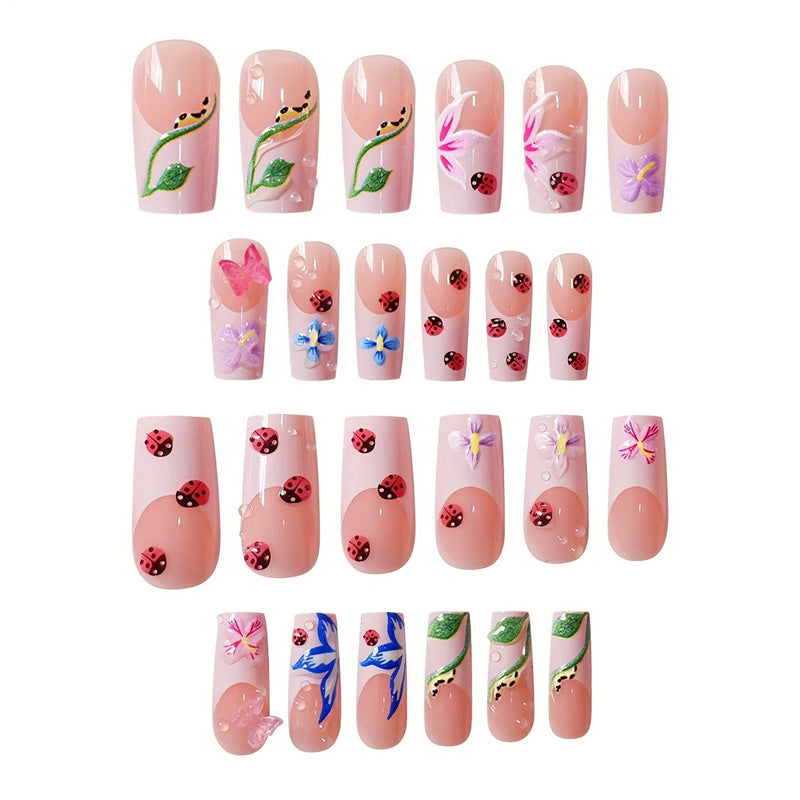 Floral Artistry Press-On Nails Acalora