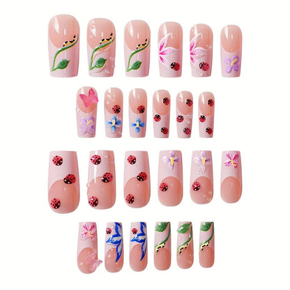 Floral Artistry Press-On Nails Acalora