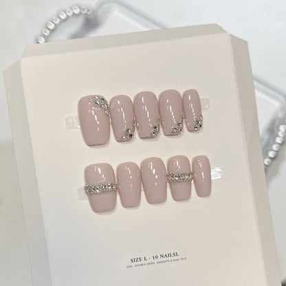 Luxury Rhinestone-Embellished Press-On Nail Set Acalora