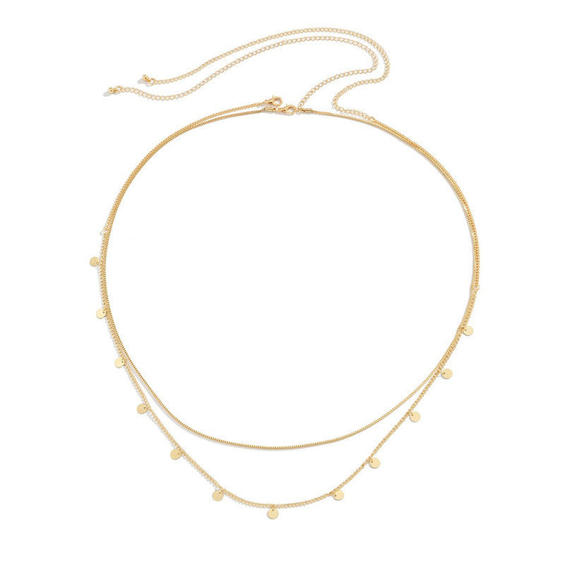 Layered Disc Necklace Acalora