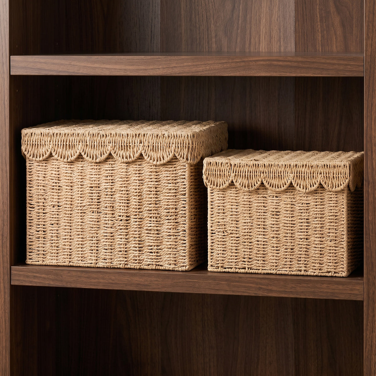Decorative Woven Storage Chest with Lid Acalora