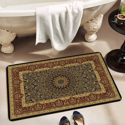Vintage Floral Design Bath Mat Acalora