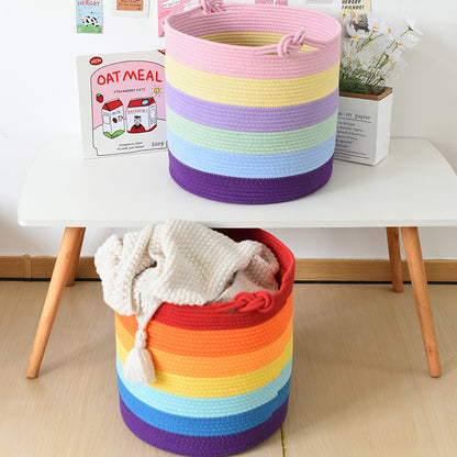 Modern storage basket with handles Acalora