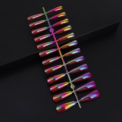 Artifical nails in modern holographic design Acalora