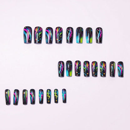Neon Glow-In-The-Dark Nail Art Acalora