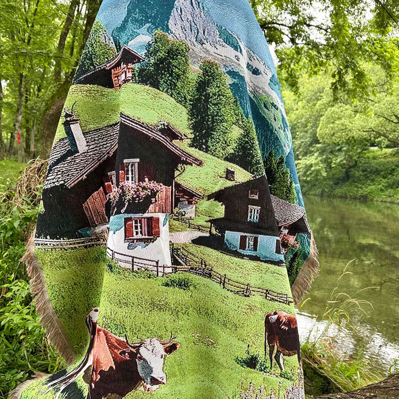 Scenic Landscape Throw Blanket
