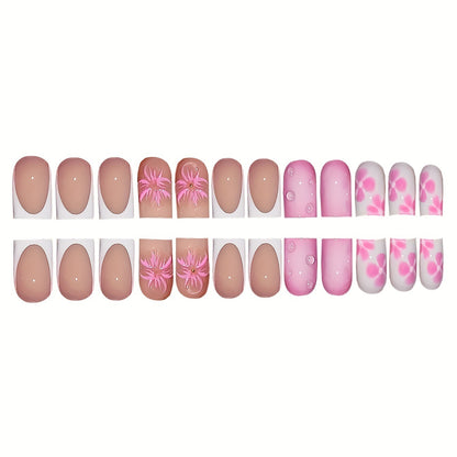 Artistic Floral Nail Art Extensions Acalora