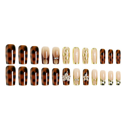 Acrylic nail set with glamorous decorations and elegant designs Acalora
