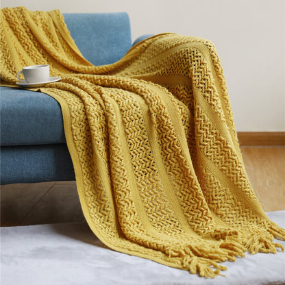 Premium Handcrafted Fringe Throw Blanket