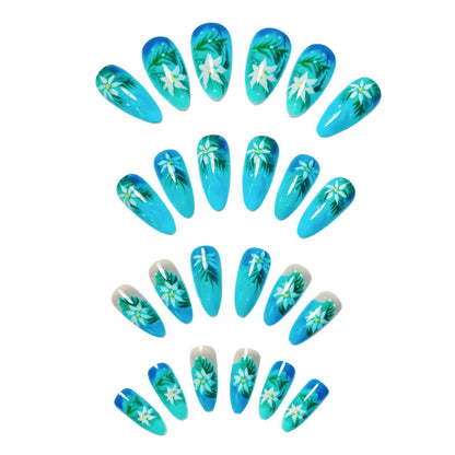 Tropical Floral Nail Art Acalora