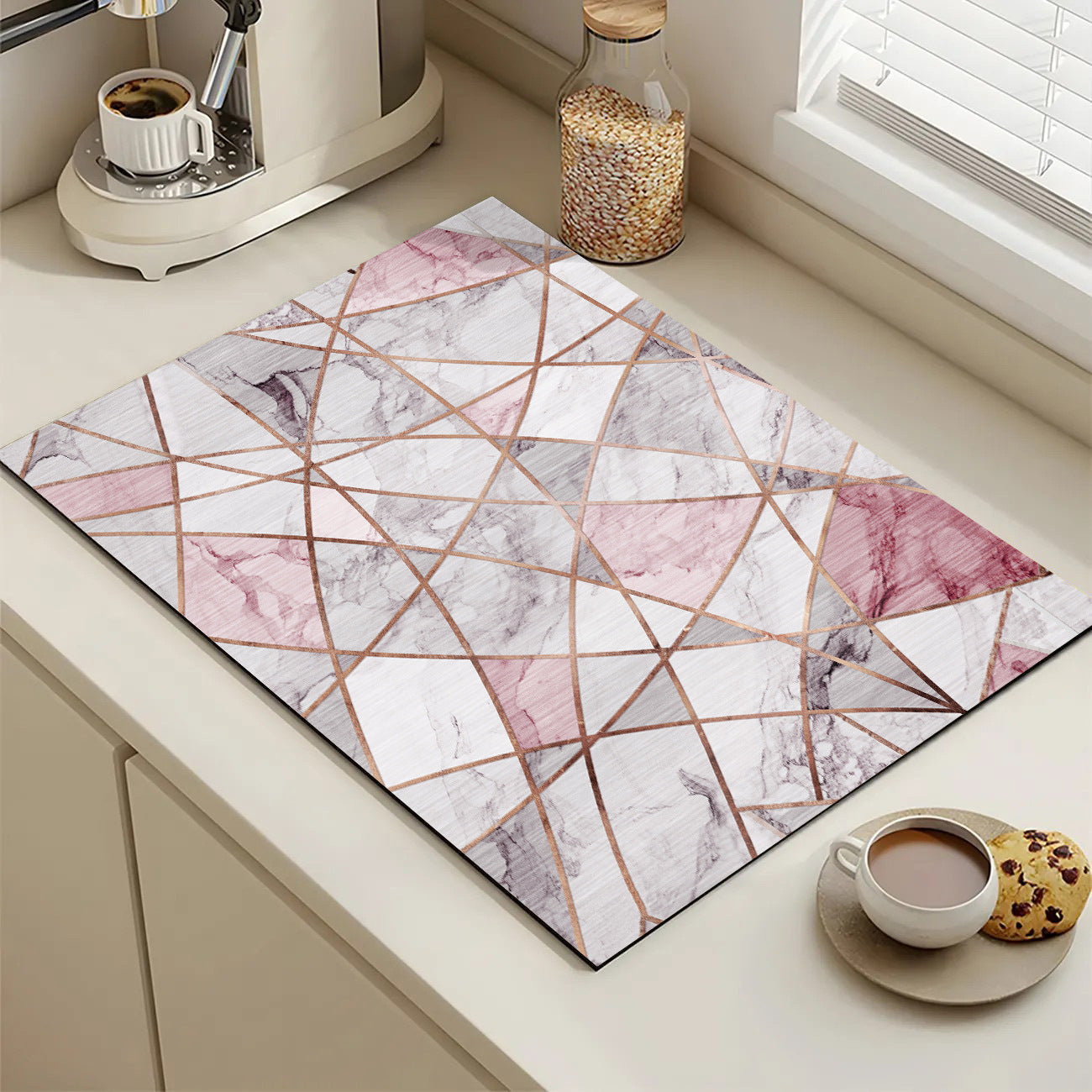 Abstract Geometric Kitchen Mat Acalora