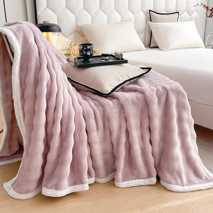 Plush Faux Fur Throw Blanket