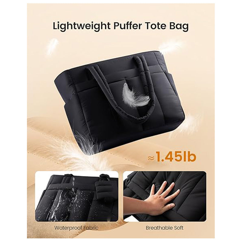 Spacious Quilted Work Tote Acalora