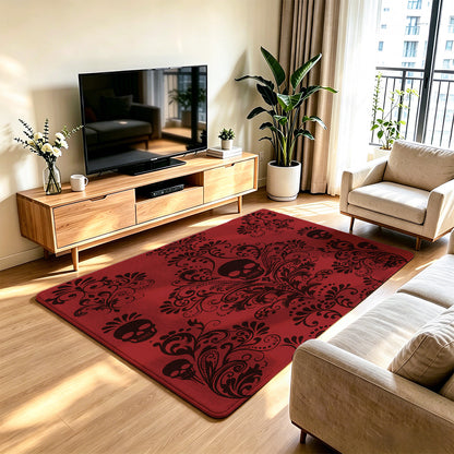 Unisex Artistic Skull Design Area Rug