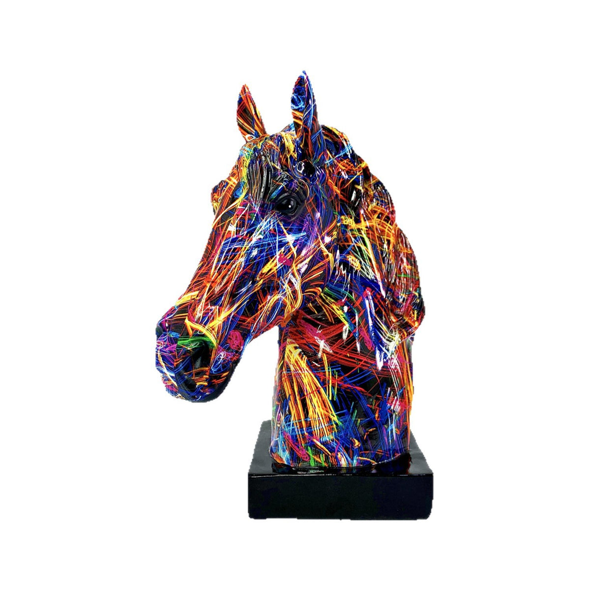 Artful horse sculpture made of high-quality resin Acalora