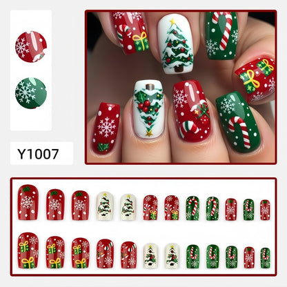 Christmas art nails in festive design Acalora