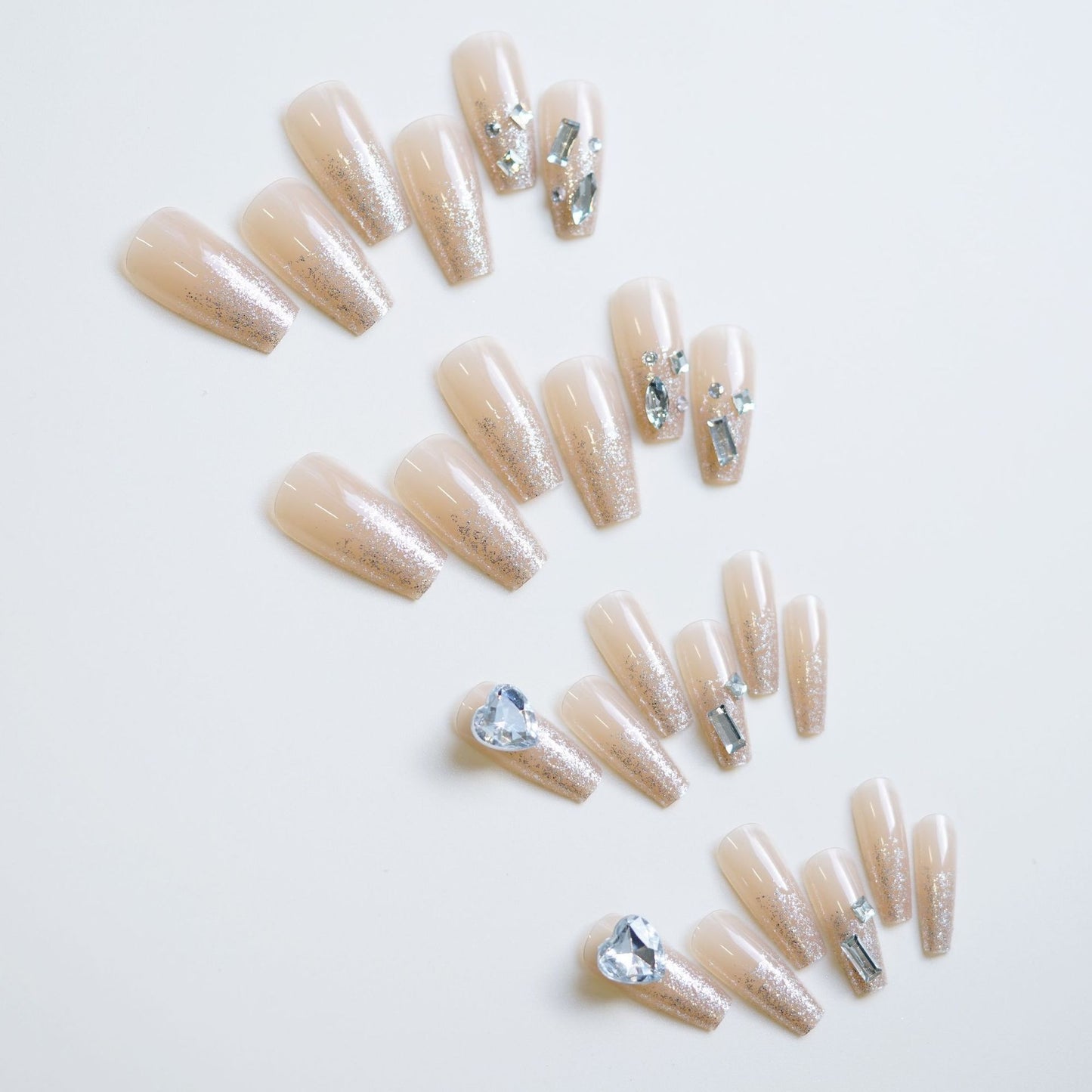 Sparkling Rhinestone Press-On Nail Set Acalora