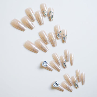 Sparkling Rhinestone Press-On Nail Set Acalora