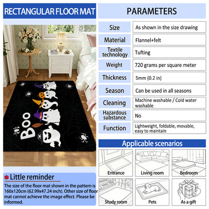 Unisex Halloween-Themed Area Rug