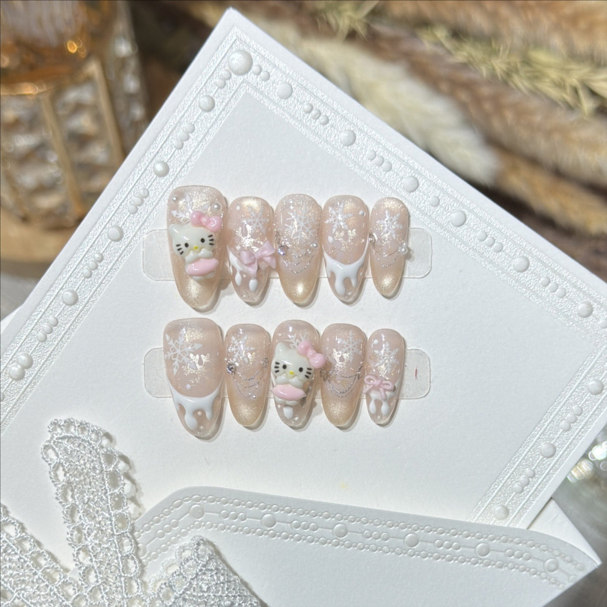 Decorative Themed Press-On Nail Art Set Acalora