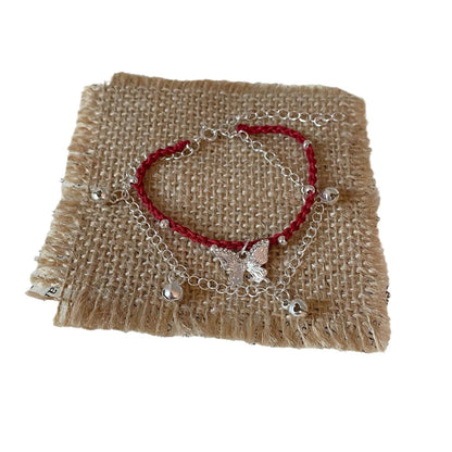 Butterfly Charm Macrame Bracelet Acalora