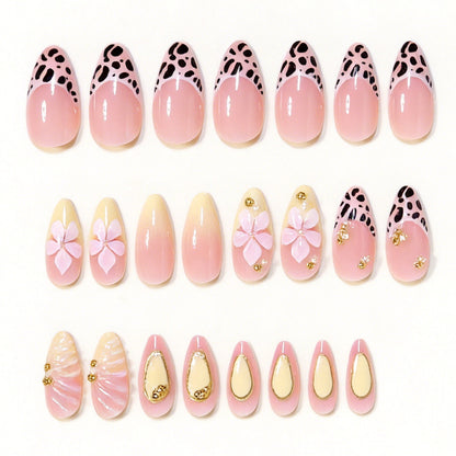 Decorative Stiletto Nail Art Tips with Floral Accents Acalora