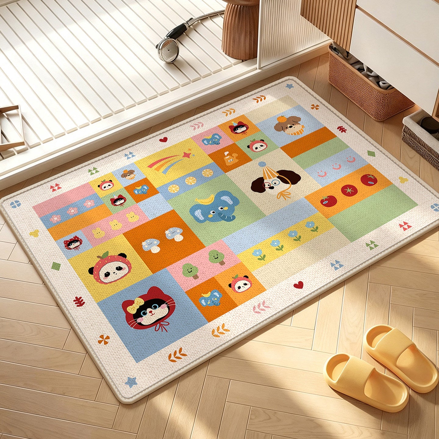 Fun Dot-Patterned Non-Slip Bathroom Mat