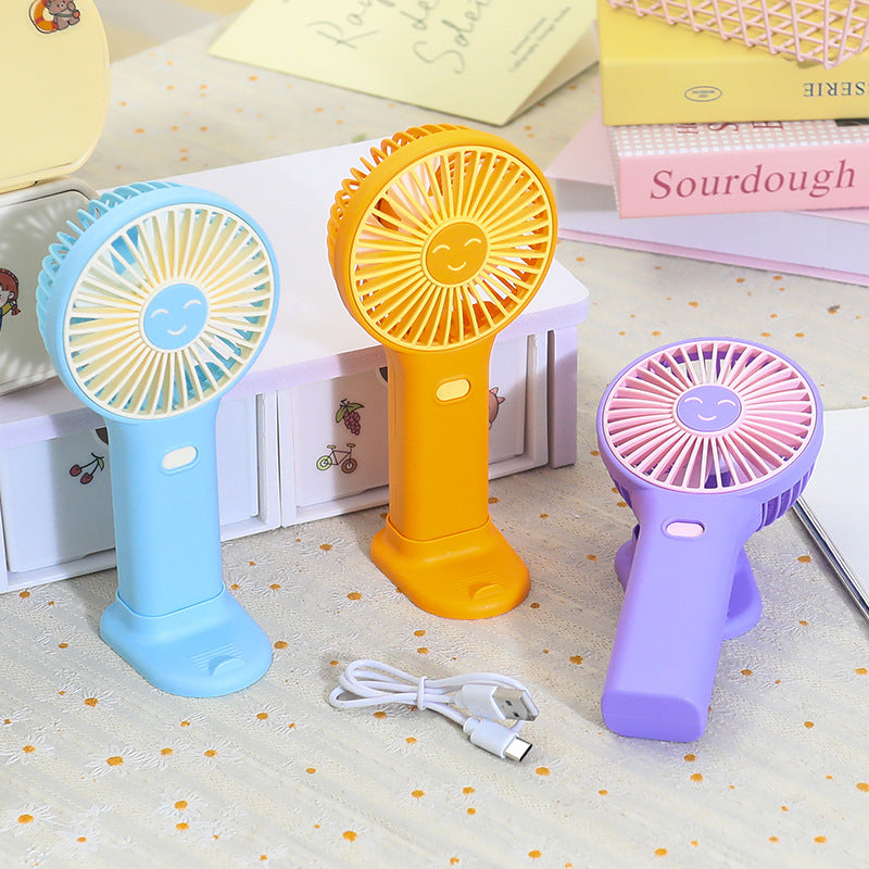 Women's Portable Handheld Fan with Ergonomic Shape and USB Charging Function Karnz