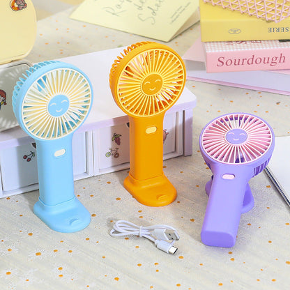 Women's Portable Handheld Fan with Ergonomic Shape and USB Charging Function Karnz