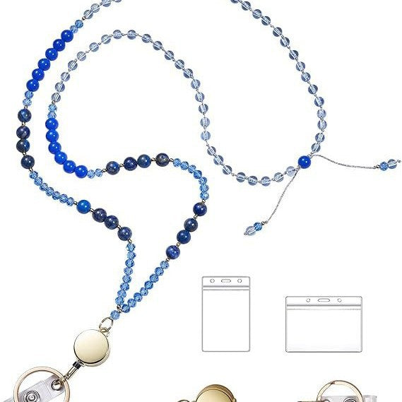 Beaded Eyewear Lanyard with Retractable Clip Acalora