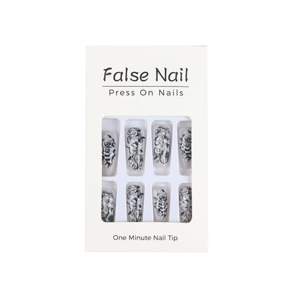 Artificial nails with floral designs Acalora