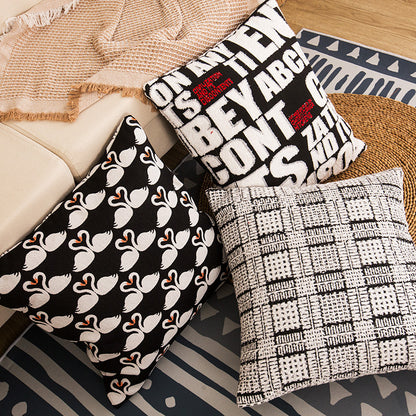 Decorative Dot Print Throw Pillow