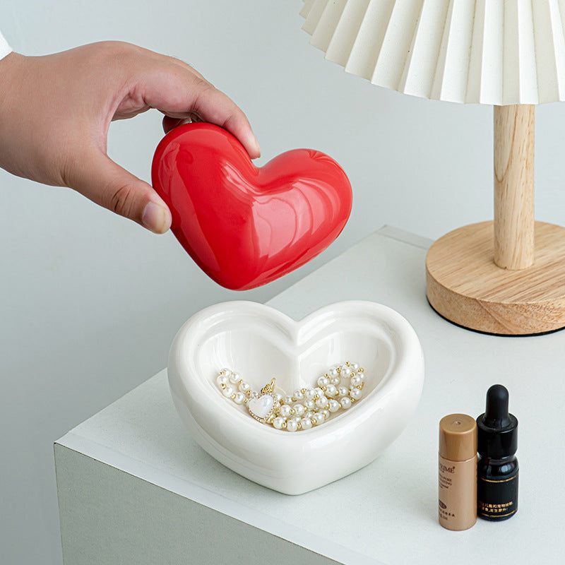 Heart shapes decorative bowl Acalora