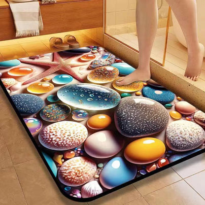 Decorative Stone Pattern Bath Mat