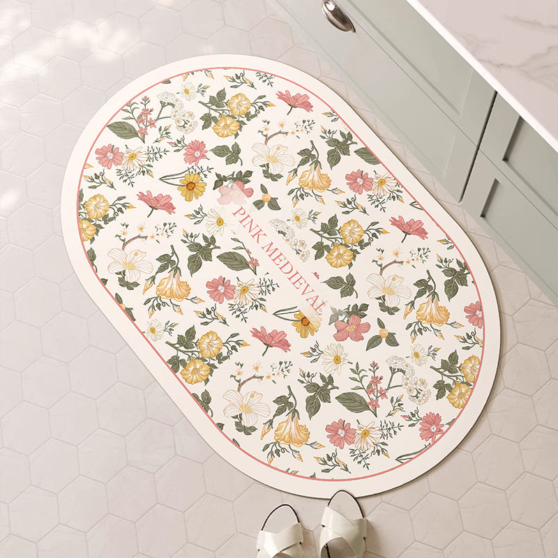 Decorative Floral Bath Mat
