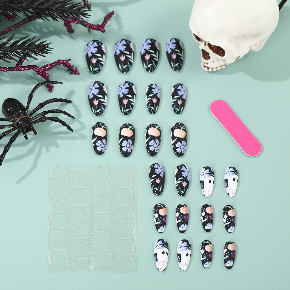 Artificial Nail Set with Creative Halloween Designs Acalora